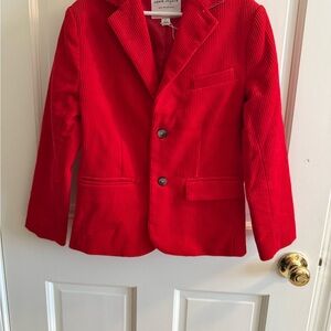 Janie and Jack Vibrant Red Corduroy Size 8 Kids Blazer